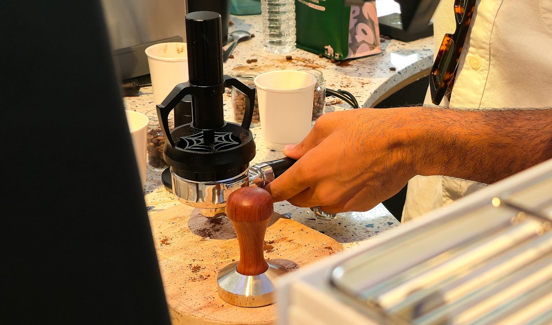 Kindling Coffee Roasters cafe interior with reclaimed fir countertops and warm natural light